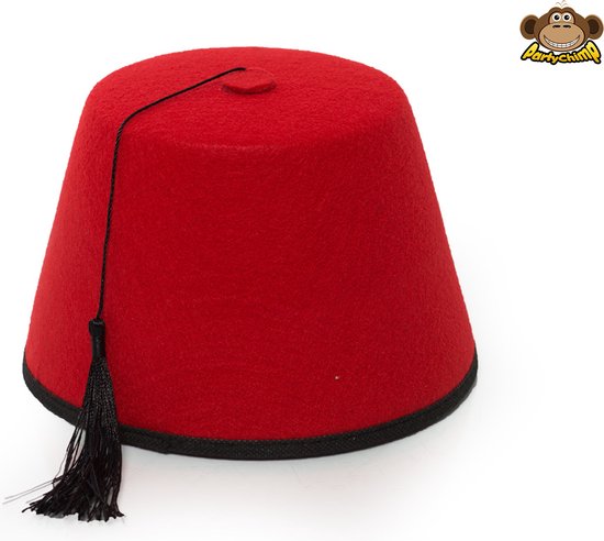 Partychimp Fez Hoed Carnaval - Polyester - Rood - One-size | bol.com