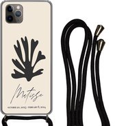 Hoesje met koord Geschikt voor iPhone 11 Pro - Bloemen - Abstract - Matisse - Siliconen - Crossbody - Backcover met Koord - Telefoonhoesje met koord - Hoesje met touw