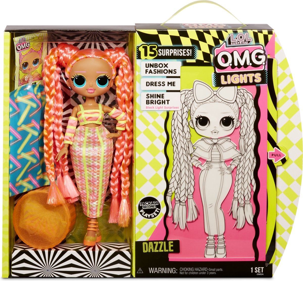L.O.L. Surprise OMG Doll Neon Series Dazzle Modepop bol
