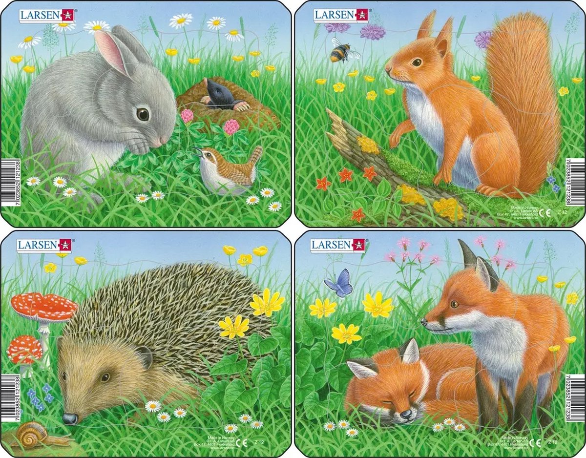 Larsen Mini Z12 Vormpuzzel 5 stuk(s) Flora & fauna