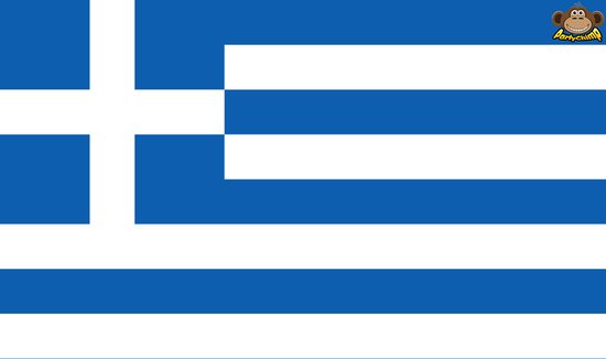 Partychimp Griekse Griekenland - Cm - Polyester - Blauw/Wit |