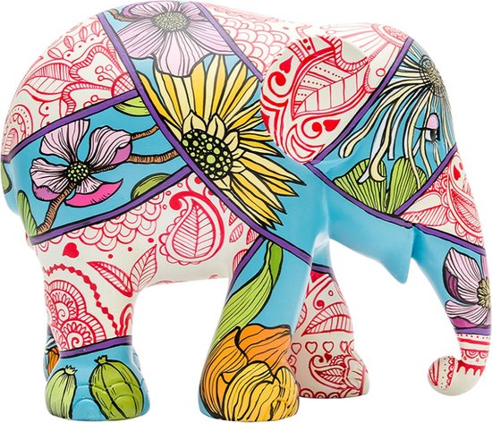 Elephant Parade - Henna & Head Scarves - Handgemaakt Olifanten Beeldje - 15cm