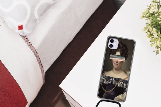 Coque avec cordon iPhone 11 - Peinture - Peinture - Arc-en-ciel - Siliconen - Bandoulière - Coque arrière avec cordon - Coque pour téléphone avec cordon - Coque avec corde