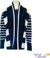 Bon Tricot Vest Marine streep