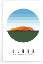 Walljar - Uluru Australia III - Muurdecoratie - Poster