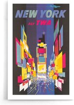 Walljar - New York TWA Abstract - Muurdecoratie - Poster.