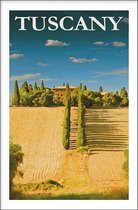 Walljar - Tuscany Vallei - Muurdecoratie - Poster met lijst