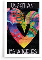 Walljar - Los Angeles Graffiti Hart - Muurdecoratie - Poster