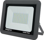 Braytron LED Buitenlamp  Schijnwerper  Breedstraler Floodlight -Grijs - Waterdicht IP65-100W - 6500K Koel wit licht