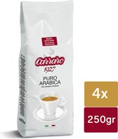 Caffe Carraro - 100% Arabica (4x 250gr) - Italiaanse Koffiebonen