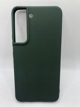 Hoogwaardige Siliconen back cover case - Geschikt voor Samsung Galaxy S22 - TPU hoesje - Groen - stevig back cover (Past Alleen S22)