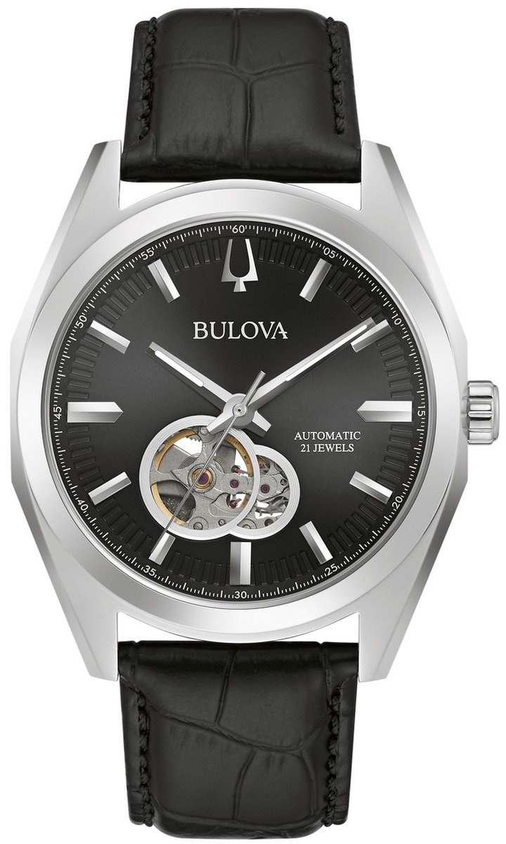 Bulova Surveyor 96A273 Horloge - Leer - Zwart - Ø 42 mm
