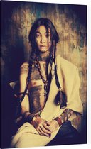 Amerikaanse indiaan  - Foto op Canvas - 40 x 60 cm