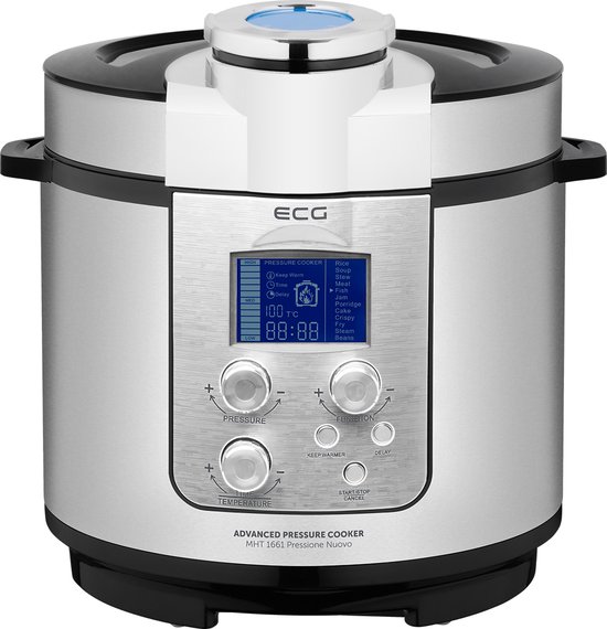 ECG MHT 1661 Pressione Nuovo Multifunctionele snelkookpan, 12 cooking modes, 1000 W