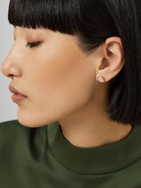 Oorbellen EISLEY: Enamel Mini Button Earring Rose Gold Tone