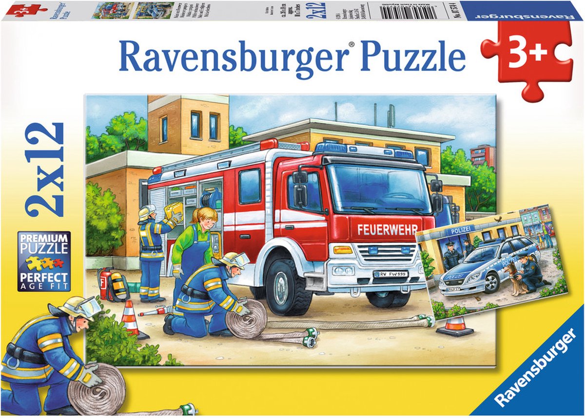 Puzzle Pompiers 58X39 Cm 60 pièces