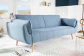 Canapé lit Design scandinave 215cm fonction lit bleu clair canapé 3 places