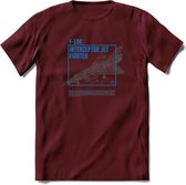 F-106 Vliegtuig T-Shirt | Unisex leger Kleding | Dames - Heren Straaljager shirt | Army F16 | Grappig bouwpakket Cadeau | - Burgundy - XL