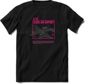 A-10 Warthog Vliegtuig T-Shirt | Unisex leger Kleding | Dames - Heren Straaljager shirt | Army F16 | Grappig bouwpakket Cadeau | - Zwart - S