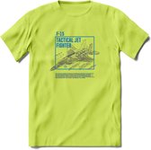 F-15 Vliegtuig T-Shirt | Unisex leger Kleding | Dames - Heren Straaljager shirt | Army F16 | Grappig bouwpakket Cadeau | - Groen - L