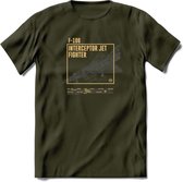 F-106 Vliegtuig T-Shirt | Unisex leger Kleding | Dames - Heren Straaljager shirt | Army F16 | Grappig bouwpakket Cadeau | - Leger Groen - S