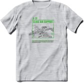 A-10 Warthog Vliegtuig T-Shirt | Unisex leger Kleding | Dames - Heren Straaljager shirt | Army F16 | Grappig bouwpakket Cadeau | - Licht Grijs - Gemaleerd - 3XL