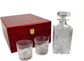Zeer exclusieve Glencairn SKYE Whiskyset 3 delig in houten presentatiebox - Kristal 24% loodkristal - Made in Scotland