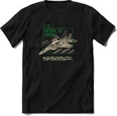 F-15 Vliegtuig T-Shirt | Unisex leger Kleding | Dames - Heren Straaljager shirt | Army F16 | Grappig bouwpakket Cadeau | - Zwart - 3XL