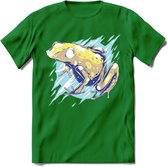 Dieren T-Shirt | Kikker shirt Heren / Dames | Wildlife frog kleding cadeau - Donker Groen - M