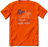 SU-35 Vliegtuig T-Shirt | Unisex leger Kleding | Dames - Heren Straaljager shirt | Army F16 | Grappig bouwpakket Cadeau | - Oranje - XXL