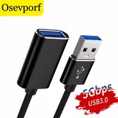 OSEVPORF - USB naar USB verlengkabel - USB 3.0 - 3 meter