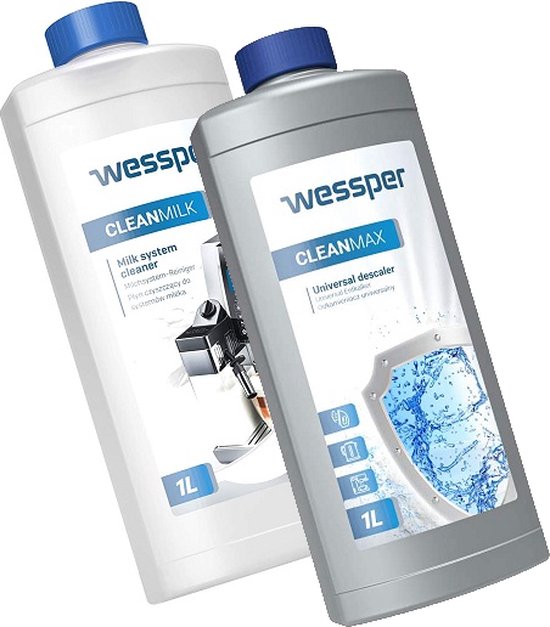 Melksysteem Reiniger 1000ml + Ontkalker 1000ml voor Philips, Jura, Delonghi, Senseo, Saeco, Nespresso, Siemens. 62536 - CA6700/10