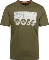 Hugo Boss - T-shirt Thinking Logo Groen - 3XL - Modern-fit