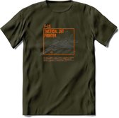 F-15 Vliegtuig T-Shirt | Unisex leger Kleding | Dames - Heren Straaljager shirt | Army F16 | Grappig bouwpakket Cadeau | - Leger Groen - XL