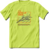 F-15 Vliegtuig T-Shirt | Unisex leger Kleding | Dames - Heren Straaljager shirt | Army F16 | Grappig bouwpakket Cadeau | - Groen - S