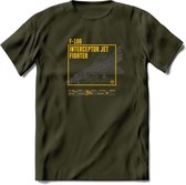 F-106 Vliegtuig T-Shirt | Unisex leger Kleding | Dames - Heren Straaljager shirt | Army F16 | Grappig bouwpakket Cadeau | - Leger Groen - XXL