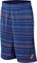 Asics Athlete Knit Short 10-inch Men - S, Graphic Stripe Air Force Blue