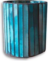 Colmore windlicht glas blauw Small