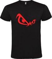 Zwart T-shirt ‘No Fear’ Rood Maat 5XL