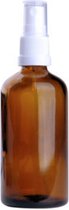 Fles bruinglas 100ml met aluminium dop - Leeg flesje 100ml - Lege flesjes - Voor etherische olie, massageolie, basisolie - Glazen bruine fles Amber glas DIN 18 - Hervulbaar - 100%