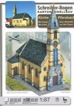 bouwplaat / modelbouw in karton Gebouwen: Kerk Pfersbach, schaal 1:87