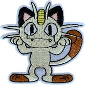 Meowth Pokemon strijk embleem - patch - patches - stof & strijk applicatie