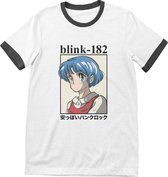 Blink182 Heren Tshirt -S- Anime Wit