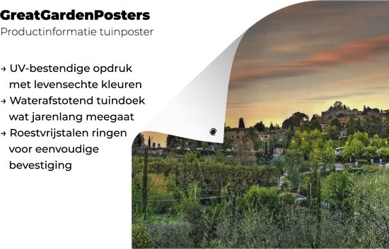 Décoration murale murale d'extérieur La ville européenne de San Gimignano en Italie - 160x80 cm