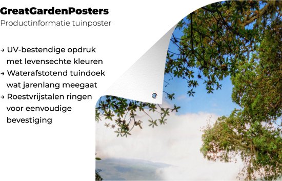 Affiche de jardin Vue sur la vallée d'Olmoti dans le cratère du Ngorongoro - 40x80 cm - Décoration murale Outdoor - Affiche de jardin - Toile de jardin - Affiche de clôture - Peinture de jardin