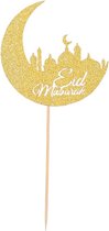 Taart Decoratie - Eid Mubarak - Taarttopper - Goud - Klein