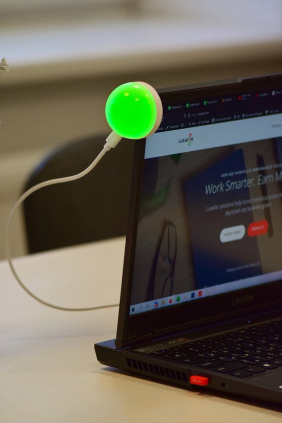 LUXAFOR Bluetooth LED Bezig Licht Indicator - Draadloos Niet storen en Andere Status Licht