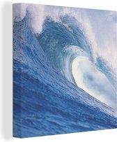 Canvas Schilderij Zee - Golf - Oceaan - 90x90 cm - Wanddecoratie