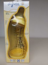 Difrax - S-Fles - Geel - 310 ml - Brede hals