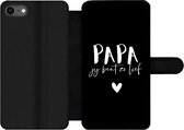 Bookcase Geschikt voor iPhone 8 telefoonhoesje - Spreuken - Papa jij bent zo lief - Papa - Quotes - Met vakjes - Wallet case met magneetsluiting